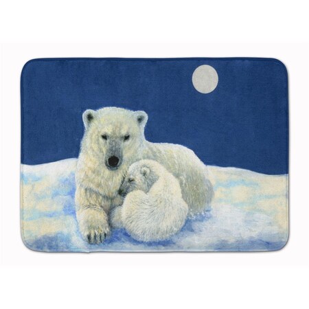 Carolines Treasures Polar Bears Moonlight Snuggle Machine Washable Memory Foam Mat BDBA0429RUG
